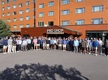 A group of alumni at an event